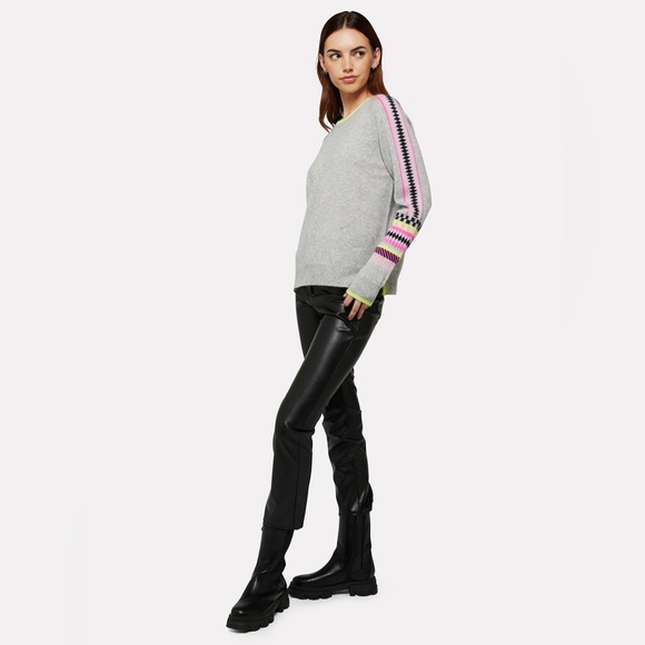 Brodie Cashmere Sweaters - Brodie - Popping Fairisle Jumper in Grey
Regular price $330.00 USD